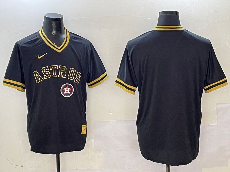 Men Houston Astros Blank Black Gold Game 2025 Nike MLB Jersey style 3->houston astros->MLB Jersey